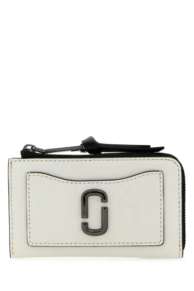 Marc Jacobs Logo Motif Plaque Card Holder In White