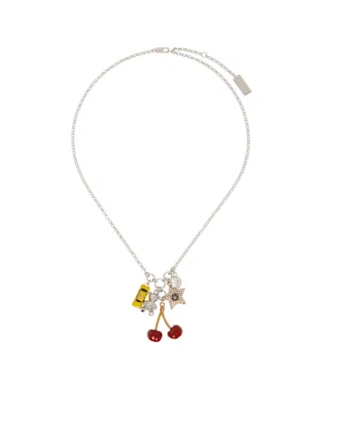 Marc Jacobs Logo Necklace In Multi