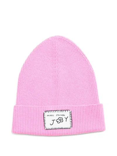 Marc Jacobs Logo-patch Beanie In Pink