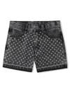Marc Jacobs Diamanté Daisy Denim Shorts In Black