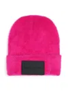 Marc Jacobs Logo-patch Wool Beanie In 粉色