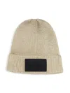 Marc Jacobs Logo-patch Wool Beanie In Neutrals