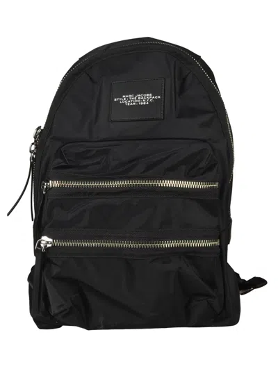 Marc Jacobs Logo Patched Backpack In Black