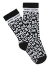 Marc Jacobs Lettering Socks In Black