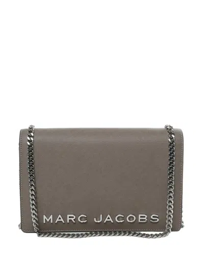 Marc Jacobs Logo-plaque Clutch Bag In Gray