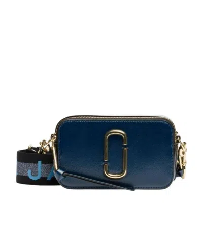 Marc Jacobs Logo-plaque Crossbody Bag In 424 New Blue Sea Mul
