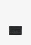 Marc Jacobs Black Card-holder With Embossed Logo In Leather Woman In Black
