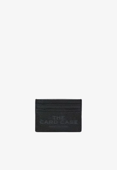 Marc Jacobs Logo-plaque Leather Cardholder In Black