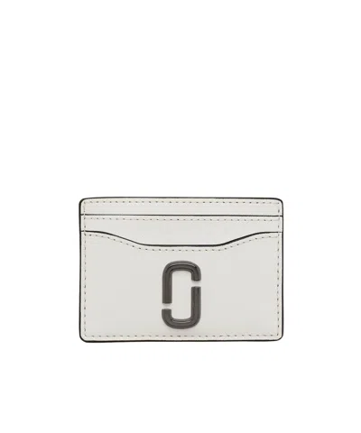 Marc Jacobs Porta Carte The Utility Snapshot Card Case In Black/white (white)