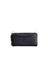 Marc Jacobs Logo-plaque Leather Wallet In Black
