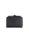 Marc Jacobs Black Leather Utility Snapshot Dtm Slim Wallet In Black