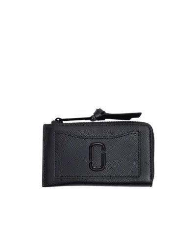 MARC JACOBS LOGO-PLAQUE LEATHER WALLET