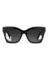 Marc Jacobs Logo-plaque Square-frame Sunglasses In Black