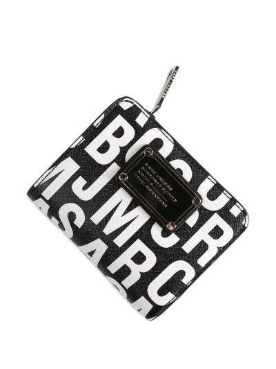 Marc Jacobs Logo-plaque Zip-fastening Wallet In Black
