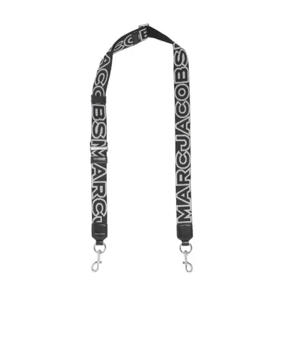 Marc Jacobs Logo-print Bag Strap In Black