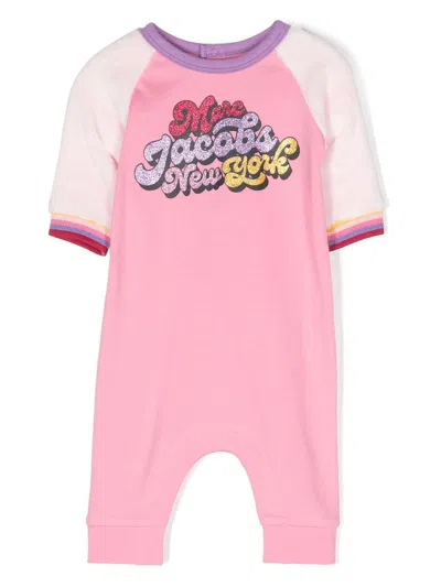 Marc Jacobs Babies' Logo-print Body In Pink