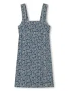 Marc Jacobs Logo-print Cotton Denim Dress In Black