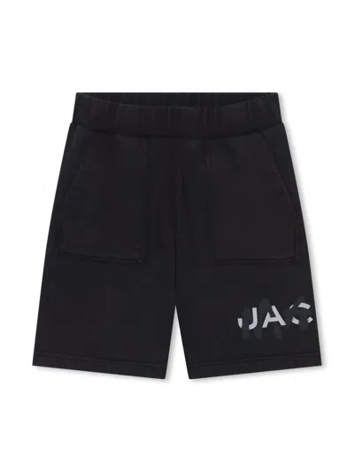 Marc Jacobs Kids' Logo-print Cotton Shorts In Black