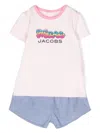 Marc Jacobs Logo-print Cotton Shorts Set In White