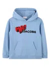 Marc Jacobs Logo-print Hoodie In Blue