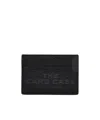 Marc Jacobs Logo-print Leather Cardholder In Black
