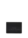 Marc Jacobs Black Full-grain Leather Cardholder In Schwarz