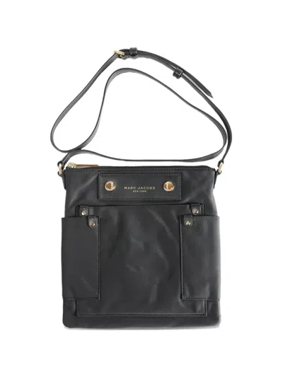 Marc Jacobs Logo-print Shoulder Bag In Black