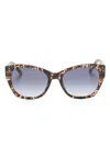 Marc Jacobs Logo-print Square-frame Sunglasses In Brown