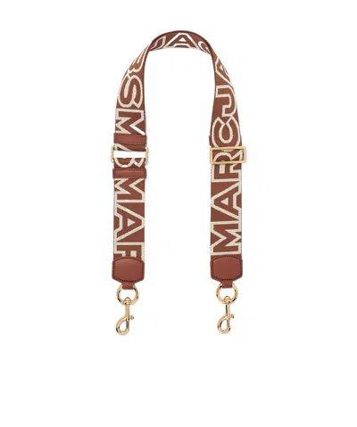 Marc Jacobs Logo-print Strap In Brown