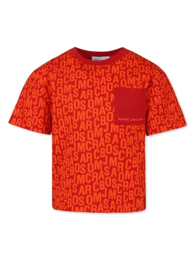 Marc Jacobs Kids' Logo-print T-shirt In Red