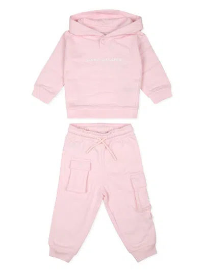 Marc Jacobs Babies' Logo-print Tracksuit In Pink
