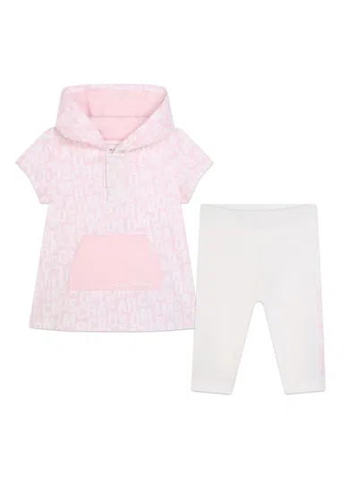 Marc Jacobs Babies' Logo-print Tracksuit Set In Pink