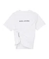 Marc Jacobs White Pop J Marc Logo Drape Seam T-shirt In White