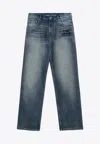 Marc Jacobs Logo Print Washed Jeans In Blue