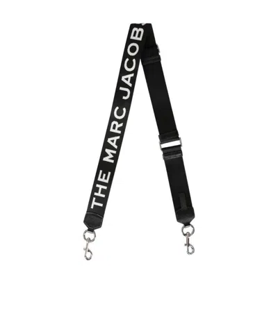 Marc Jacobs Logo-print Webbing Bag Strap In Black