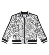 Marc Jacobs Logo Printed Cotton Bomber Jacket In Black