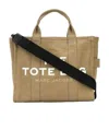 Marc Jacobs The Medium Tote Brown Tote Bag With Logo Lettering On The Front In Cotton Woman In Neutral