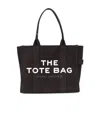 Marc Jacobs Shopper The Large Black Canvas Tote In Black
