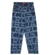 Marc Jacobs Logo Printed Jeans In Denim Blue