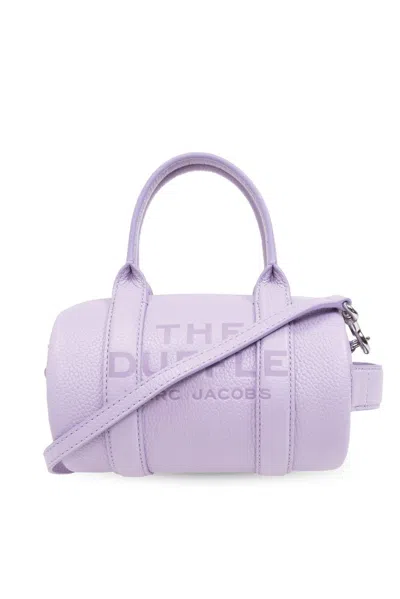 Marc Jacobs Logo Printed Mini Duffle Bag In Purple