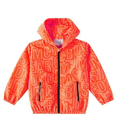 Marc Jacobs Kids' Logo Printed Windbreaker Jacket In Orange