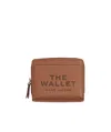 Marc Jacobs Logo Printed Zipped Mini Compact Wallet In Brown