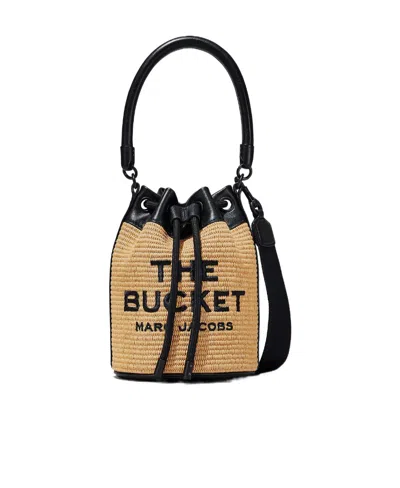 Marc Jacobs The Bucket Raffia Effect Bag In Natural