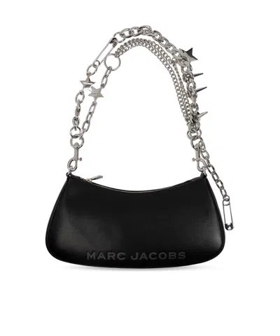 Marc Jacobs Logo Shoulder Bag In Black