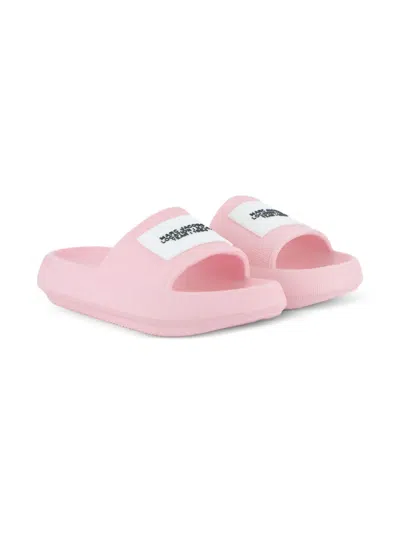 Marc Jacobs Kids' Logo Slides In Pink