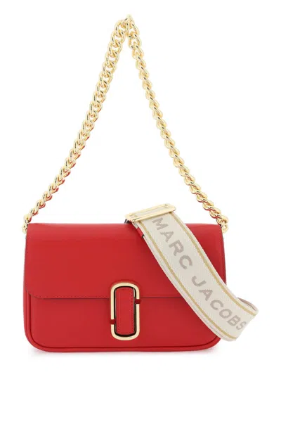 Marc Jacobs Logo Strap Chain Shoulder Bag In True Red