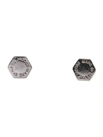 Pre-owned Marc Jacobs Logo Stud Earrings In Multi