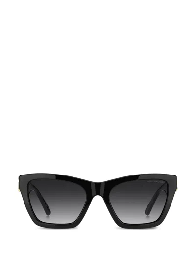 Marc Jacobs Logo Sunglasses In Black