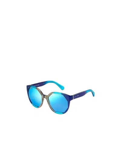 Marc Jacobs Logo Sunglasses In Blue