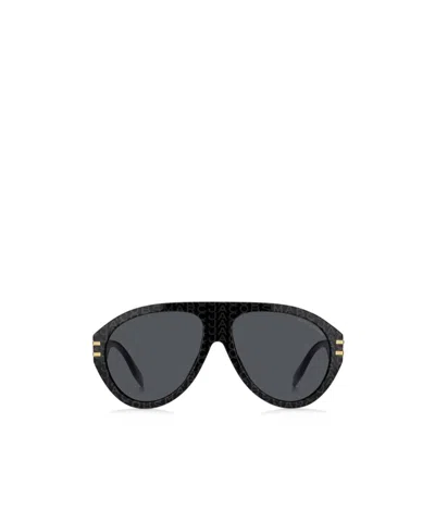 Marc Jacobs Logo Sunglasses In Gray